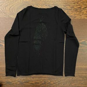 Zadig & Voltaire Nosfa Bis Embellished 100% Merino Wool Sweater XS